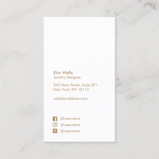 Artistieke Abstracte Aqua Blue Waterverf Visitekaartje (Achterkant)