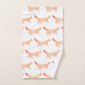 Artistieke Abstracte bosrijke rode vossen Bad Handdoek (Handdoek)