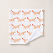 Artistieke Abstracte bosrijke rode vossen Bad Handdoek (Wasdoekje)