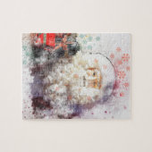 Artistieke Abstracte kerstman Legpuzzel (Horizontaal)