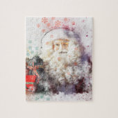 Artistieke Abstracte kerstman Legpuzzel (Verticaal)