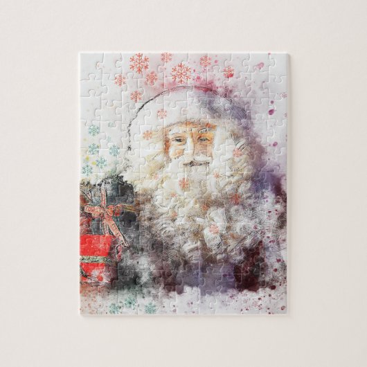 Artistieke Abstracte kerstman Legpuzzel (Verticaal)