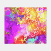 Artistieke Abstracte kleurexplosies Fleece Deken (Voorkant (Horizontaal))