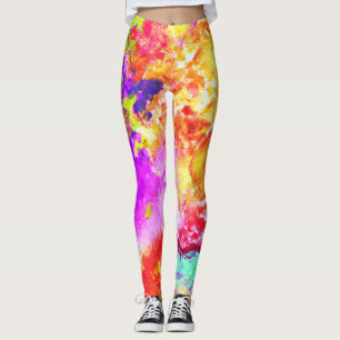 Artistieke Abstracte kleurexplosies Leggings