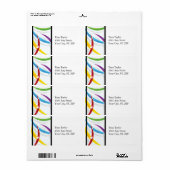 ARTISTIEKE ABSTRACTE MAILINGLABELS SJABLOON ETIKET (Full Sheet)