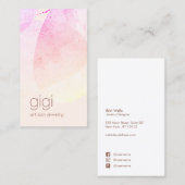 Artistieke Abstracte Ombre-Waterverf Visitekaartje (Voorkant / Achterkant)