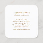 Artistieke Abstracte roze groene Waterverf Square Vierkante Visitekaartje (Achterkant)