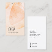 Artistieke Abstracte Terracotta Boho Waterverf Visitekaartje (Voorkant / Achterkant)