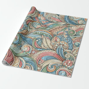 Artistieke abstracte vertegenwoordigen bladeren en cadeaupapier