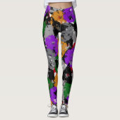 Artistieke abstracte vormen leggings (Voorkant)
