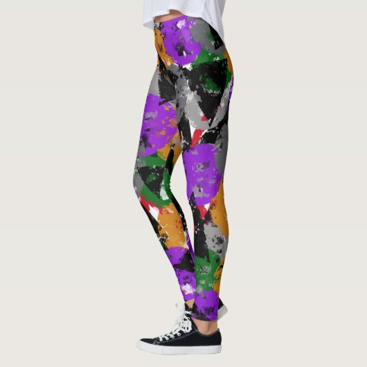 Artistieke abstracte vormen leggings (Links)