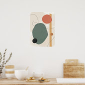 Artistieke abstracte vormen poster (Keuken)