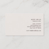 Artistieke Abstracte Waterverf Kunst Visitekaartje (Achterkant)