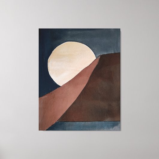 Artistieke abstracte waterverf schilderij canvas afdruk (Voorkant)