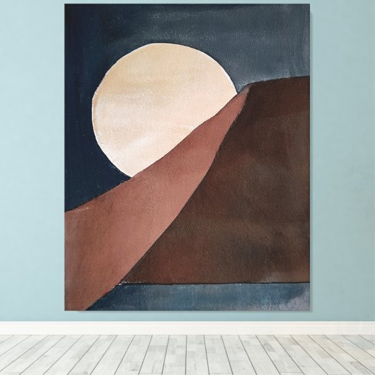 Artistieke abstracte waterverf schilderij canvas afdruk (Insitu (Houten vloer))