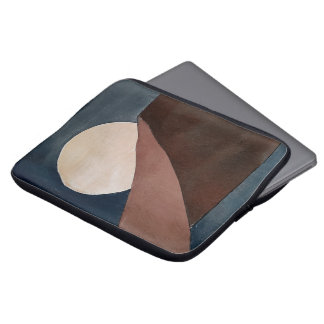 Artistieke abstracte waterverf schilderij laptop sleeve