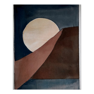 Artistieke abstracte waterverf schilderij perfect poster