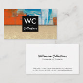 Artistieke achtergrond verf | bladlijnpatroon visitekaartje (Voorkant / Achterkant)