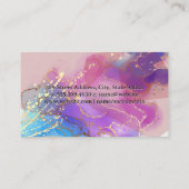 Artistieke achtergrond | Waterverf goud spat Visitekaartje (Achterkant)