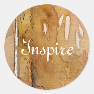Artistieke achtergrond waterverf ronde sticker