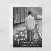 Artistieke Afstudeerceremonie | Zwart en Wit Foto Kaart (Voorkant)