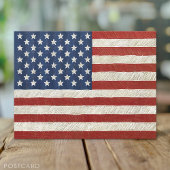 Artistieke Amerikaanse vlag - Hand Sketting Art Briefkaart