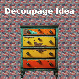 Artistieke Amerikaanse vlag Rood Wit en Blauw Deco Tissuepapier