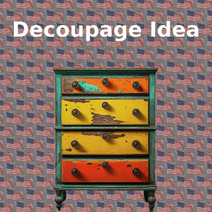 Artistieke Amerikaanse vlag Rood Wit en Blauw Deco Tissuepapier