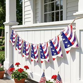 Artistieke Amerikaanse vlag rood wit en blauw wimp Vlaggetjes