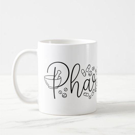 Artistieke Apotheker Typografie Mok (Links)