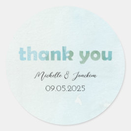 Artistieke aquarel bloemillustratie ronde sticker