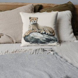 Artistieke Aquarel Jachtluipaard  Kussen