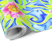 Artistieke Art Nouveau Boho Floral Cadeaupapier (Rol Hoek)