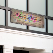 Artistieke Attitude Paint Splatter Banner (Buitenkant Gebouw)