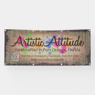 Artistieke Attitude Paint Splatter Banner