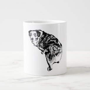 Artistieke Australische Herder Honden Mok – Inkt S