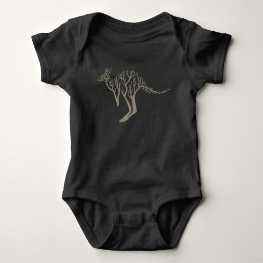 Artistieke Australische Outback Kangoeroe Boom Nat Romper (Voorkant)