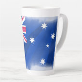 Artistieke Australische vlag Vlag Latte Mok (Rechterhoek)