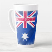 Artistieke Australische vlag Vlag Latte Mok (Linkerhoek)