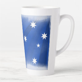 Artistieke Australische vlag Vlag Latte Mok