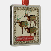 Artistieke Axis Deer Merry kerstversiering Metalen Ornament (Rechts)