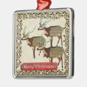Artistieke Axis Deer Merry kerstversiering Metalen Ornament (Links)