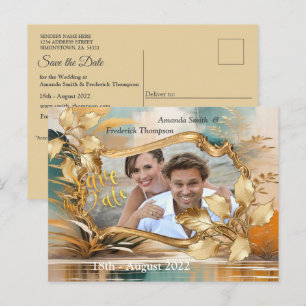 Artistieke Aziatische Oosterse Golven & Sceneries Aankondigingskaart