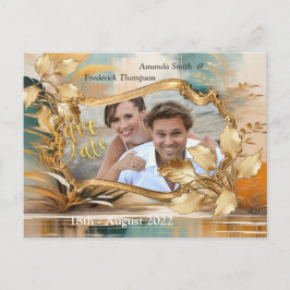 Artistieke Aziatische Oosterse Golven & Sceneries Aankondigingskaart