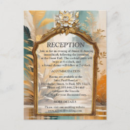 Artistieke Aziatische Oosterse Golven & Sceneries Aankondigingskaart