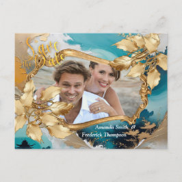 Artistieke Aziatische Oosterse Golven & Sceneries Aankondigingskaart