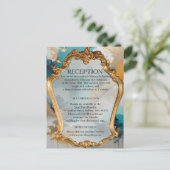 Artistieke Aziatische Oosterse Golven & Sceneries Aankondigingskaart (Staand voorkant)