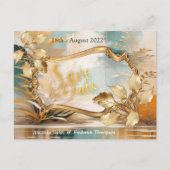 Artistieke Aziatische Oosterse Golven & Sceneries Aankondigingskaart (Voorkant)