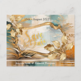 Artistieke Aziatische Oosterse Golven & Sceneries Aankondigingskaart