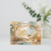 Artistieke Aziatische Oosterse Golven & Sceneries Aankondigingskaart (Staand voorkant)